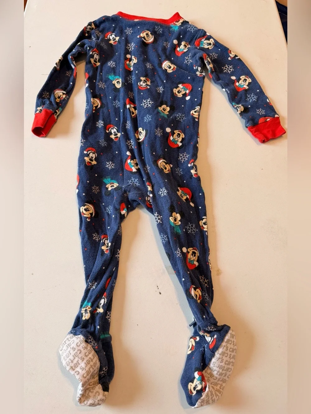 Disney Navy Mickey Mouse Holiday One Piece Pajamas